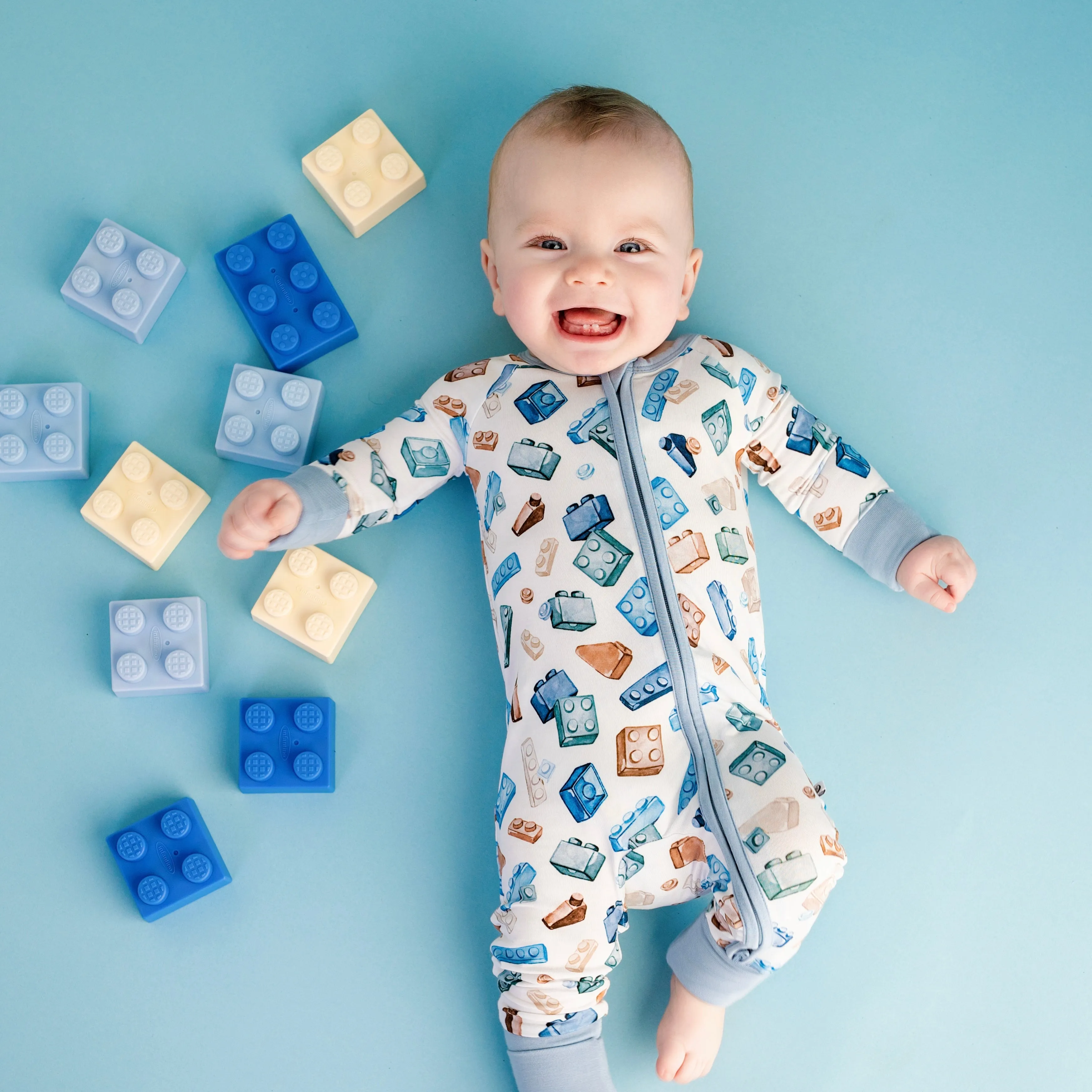 Block Party (Blue) Romper