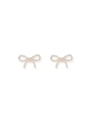 Brenda Stone Bow Earrings