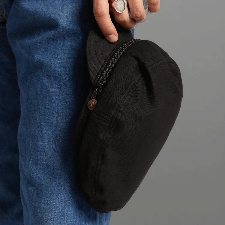 Brixton Fiddler Cap - Black Herringbone