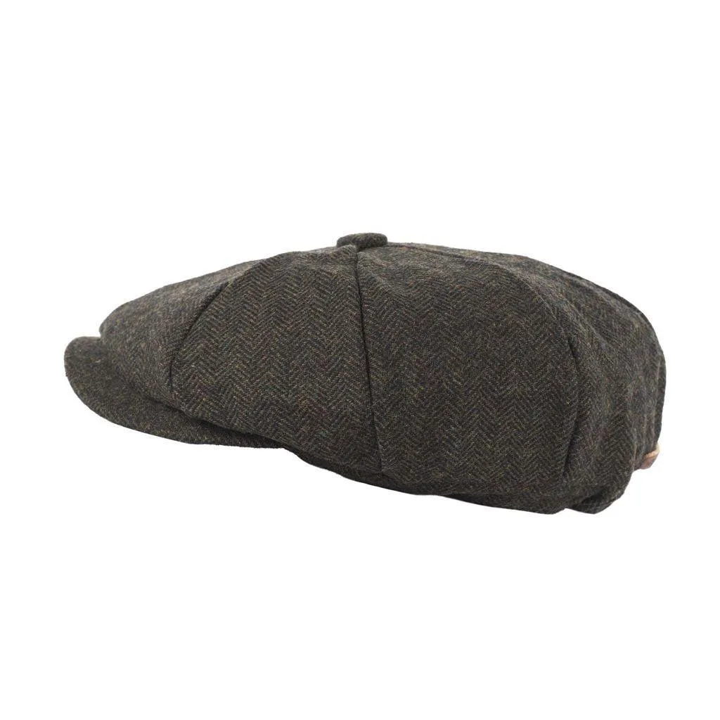 Carlyle Tweed Herringbone Newsboy Cap