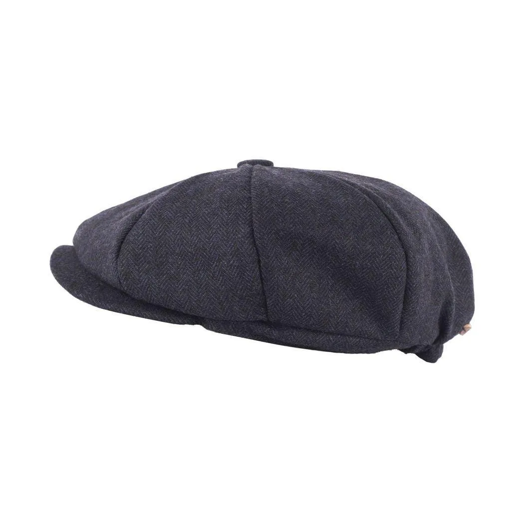 Carlyle Tweed Herringbone Newsboy Cap