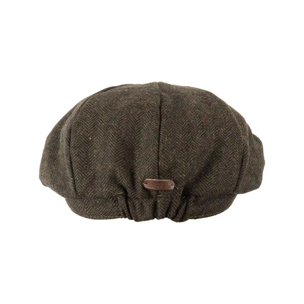 Carlyle Tweed Herringbone Newsboy Cap