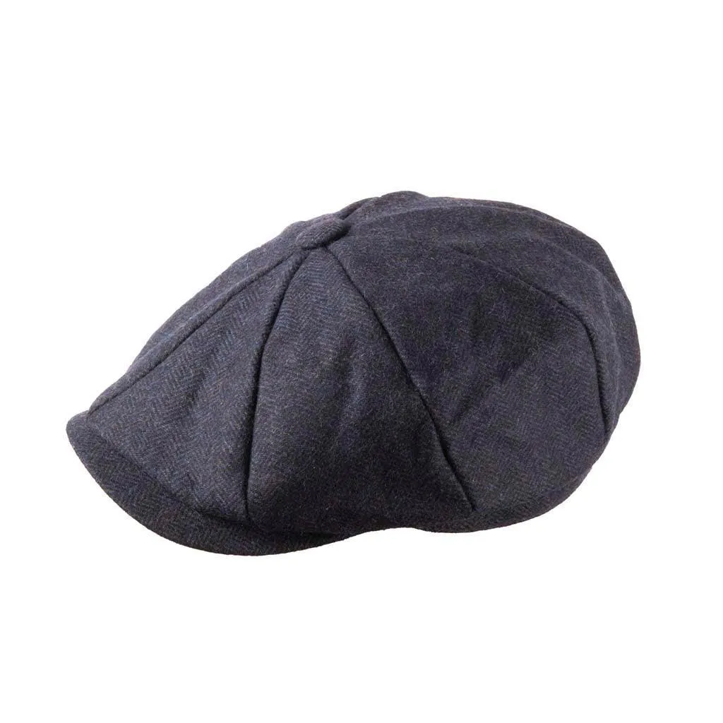 Carlyle Tweed Herringbone Newsboy Cap