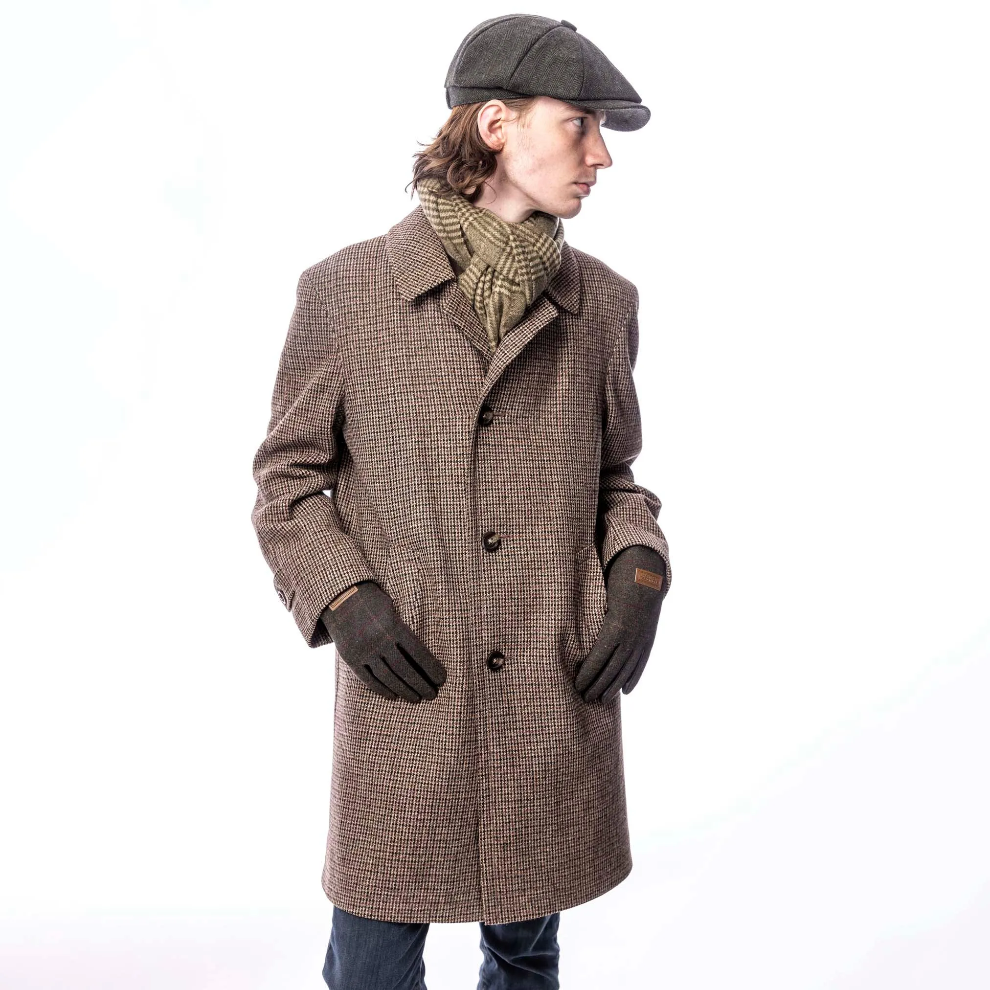 Carlyle Tweed Herringbone Newsboy Cap