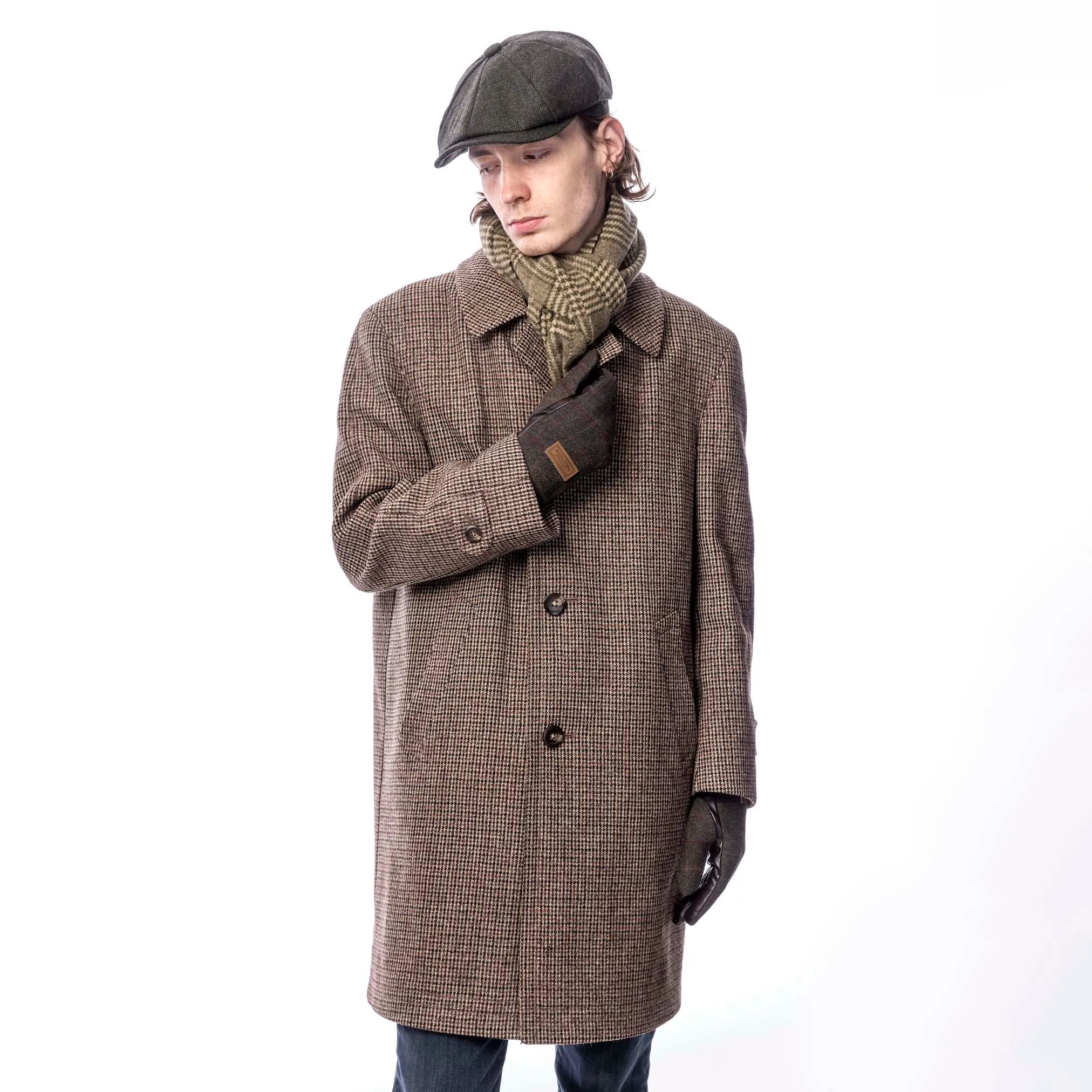 Carlyle Tweed Herringbone Newsboy Cap