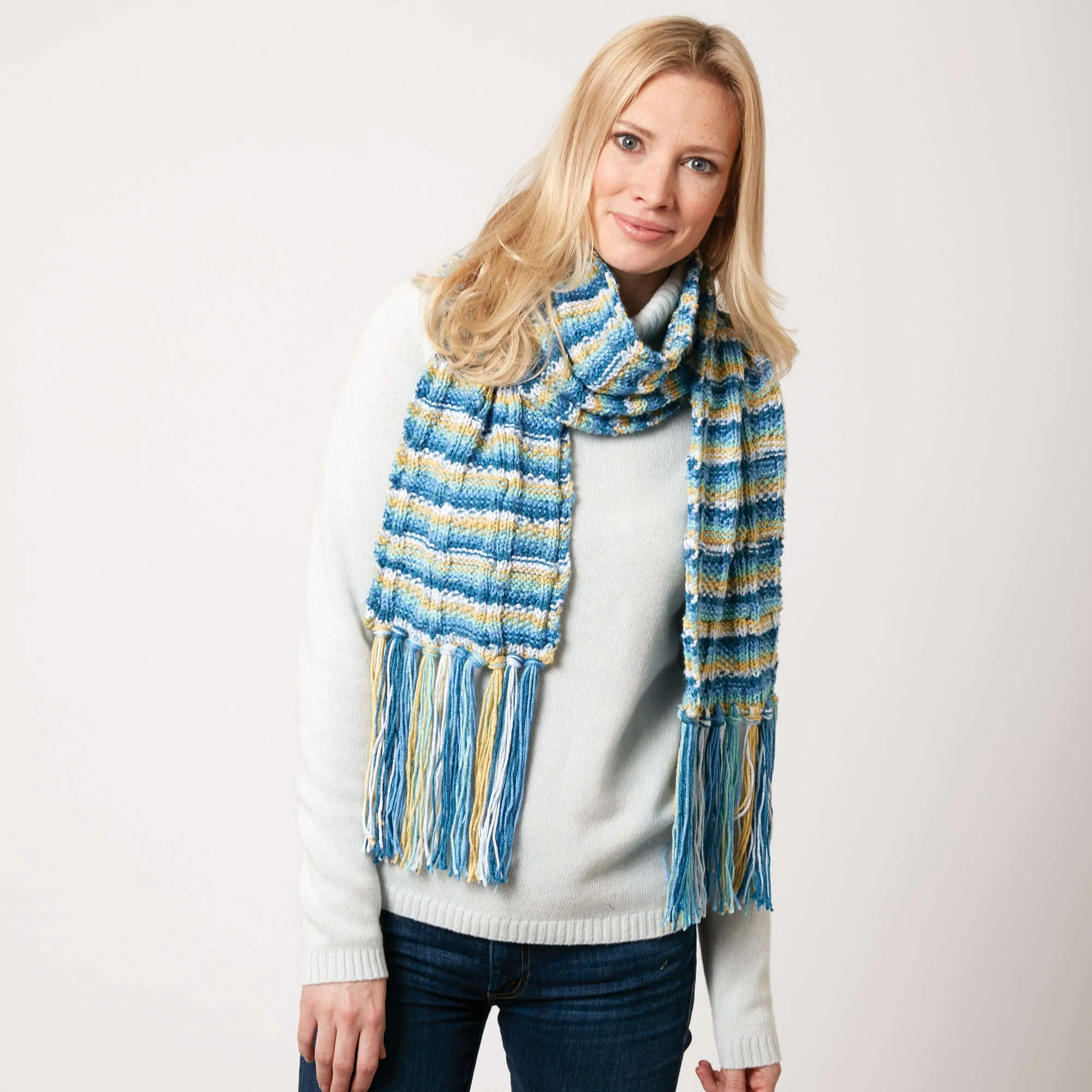 Caron Knit Color Weave Scarf