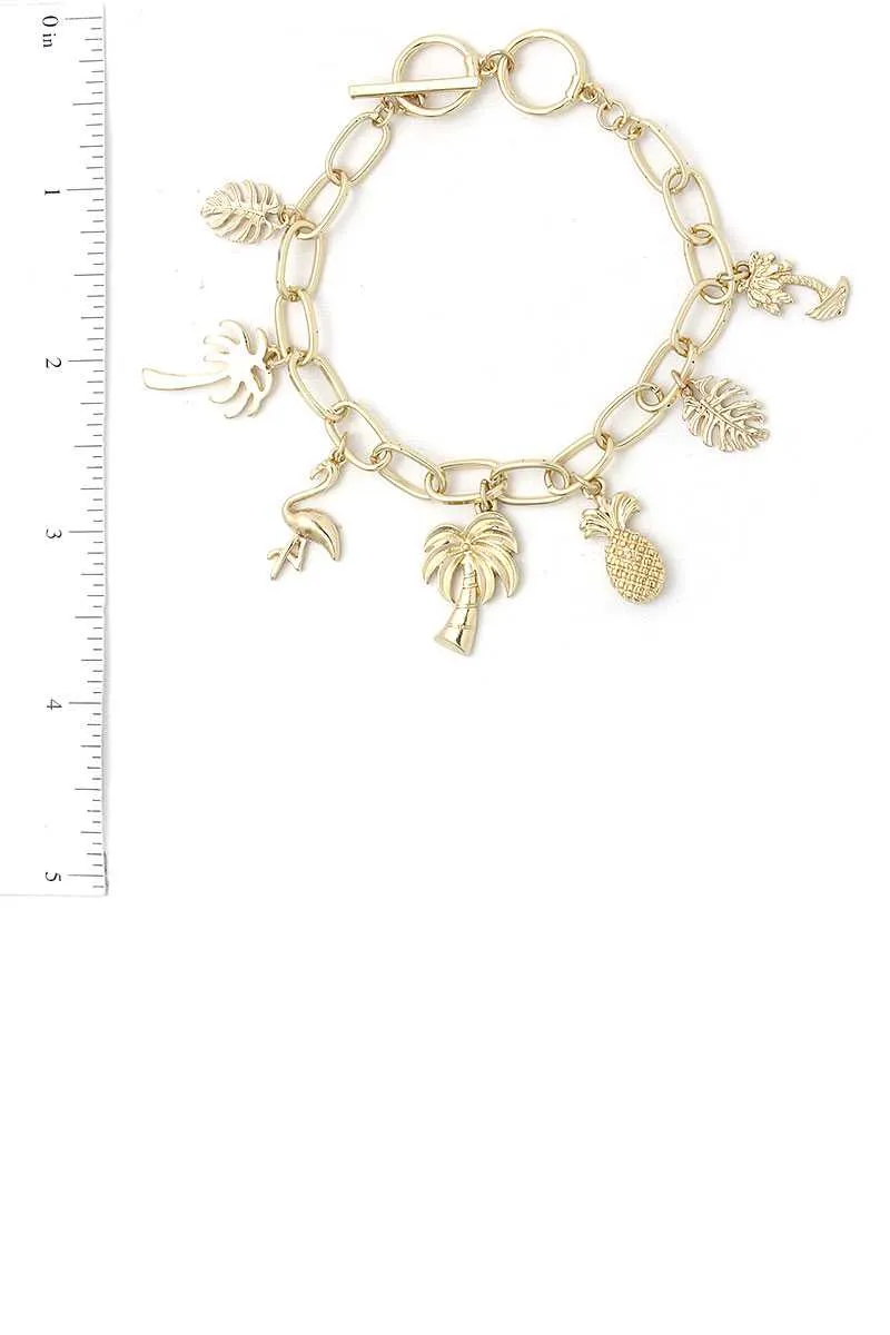 Chic Fashion Tropical Charm Drop Bracelet