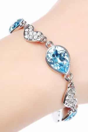 Chic Women'S/Ladies' Bracelets Copper/Zircon/Platinum Plated