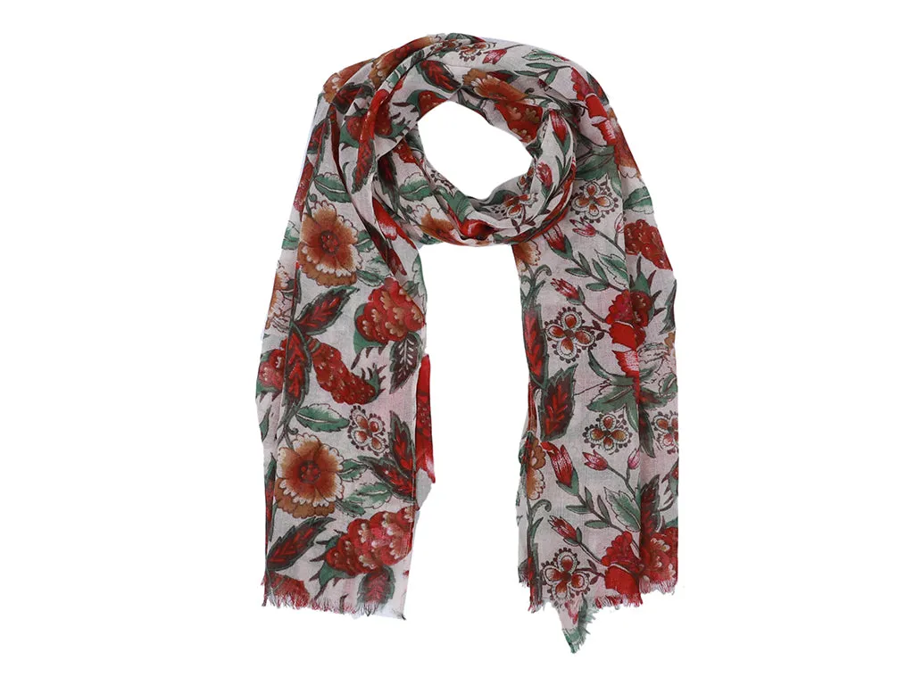 Colorful Floral Medley Scarf