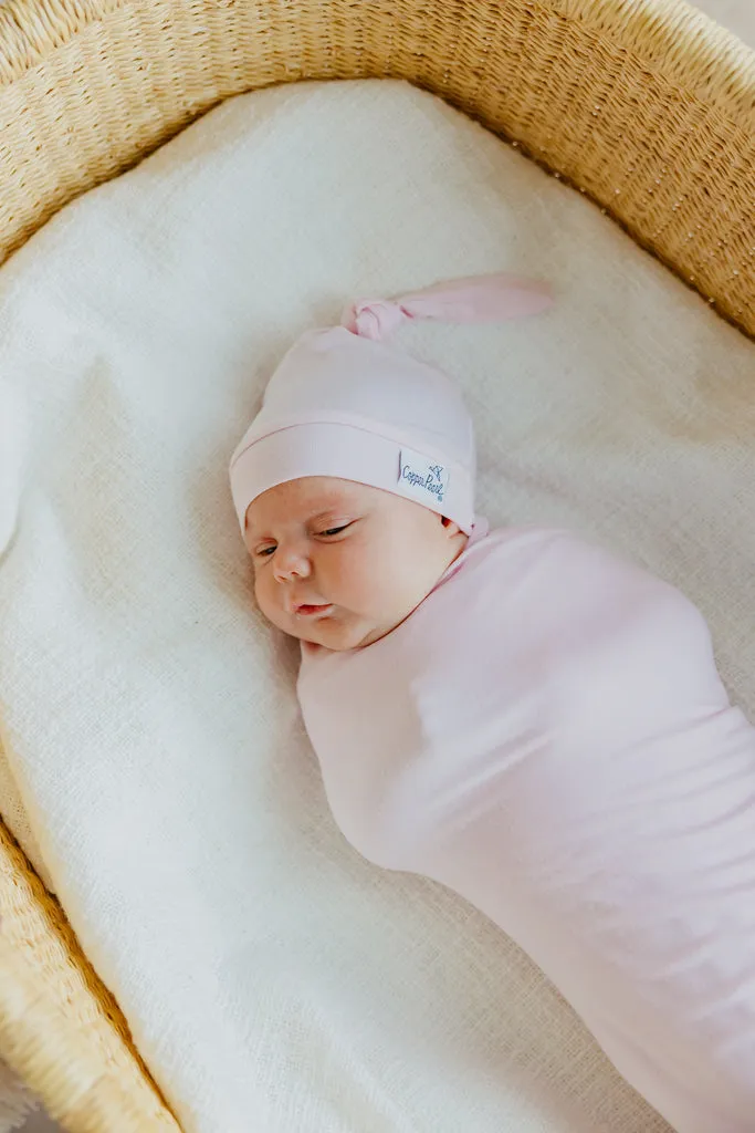 Copper Pearl Newborn Top Knot Hat | Blossom