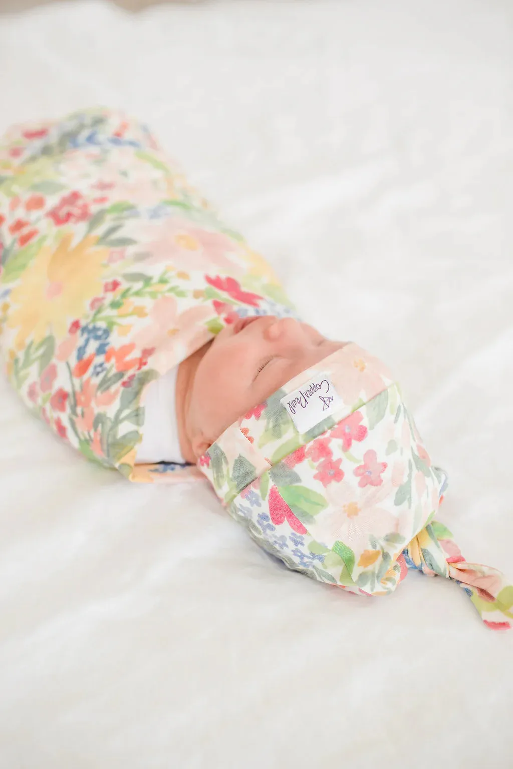 Copper Pearl Newborn Top Knot Hat | Lark