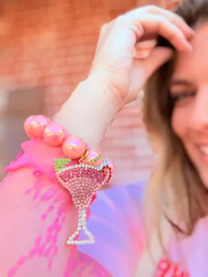 Coral Martini Embellished Bracelet