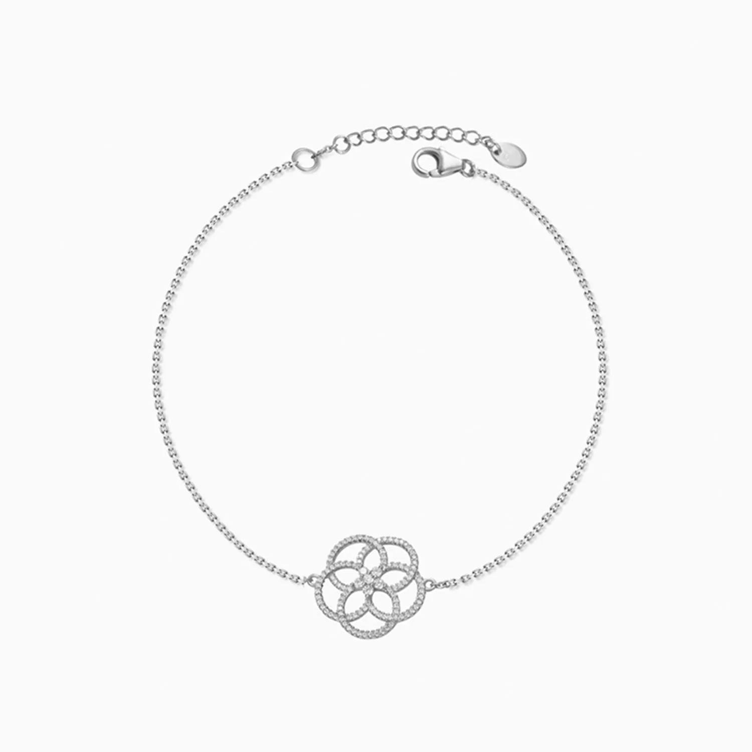 Cubic Zirconia Camellia Bracelet