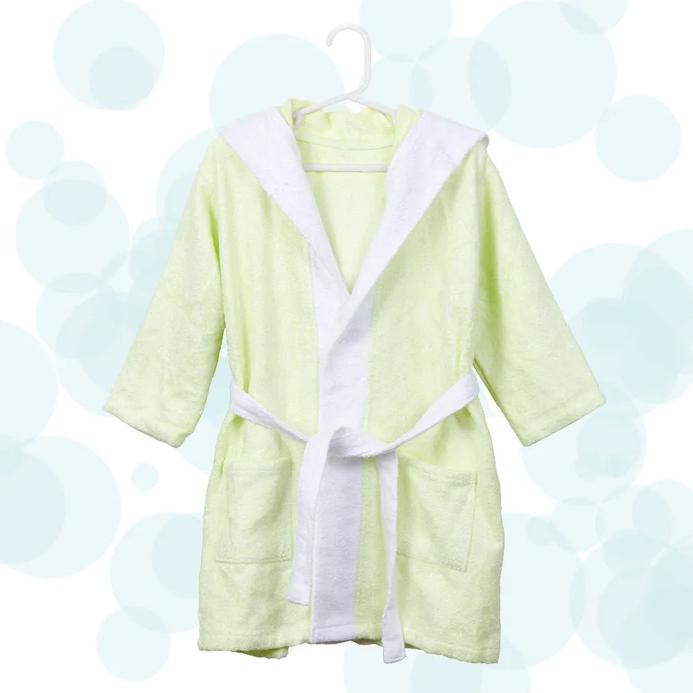 Fancy Fluff Bamboo Cotton Baby Bathrobe - Dino