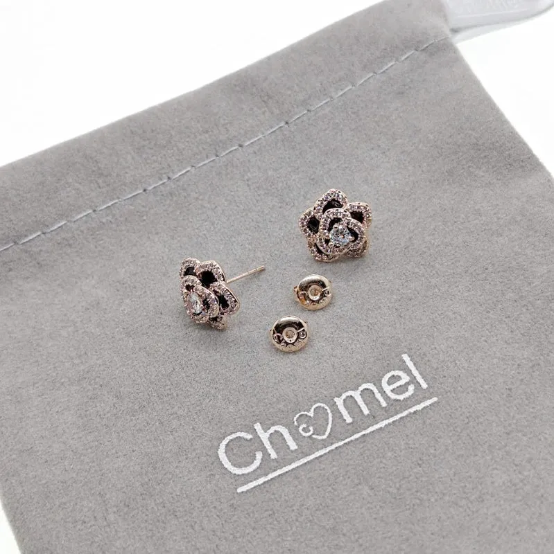 Flower Cubic Zirconia Earrings