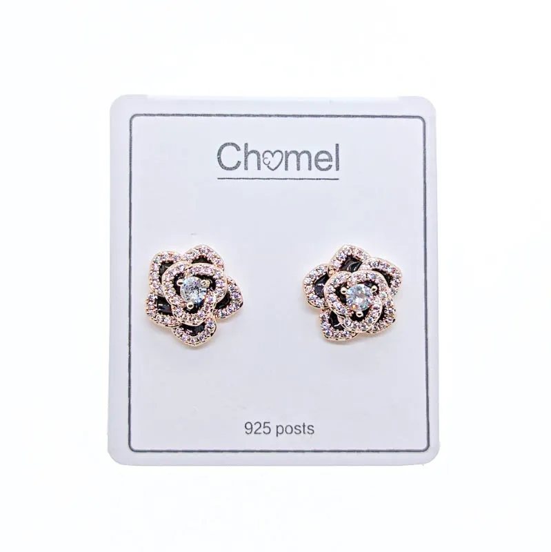 Flower Cubic Zirconia Earrings