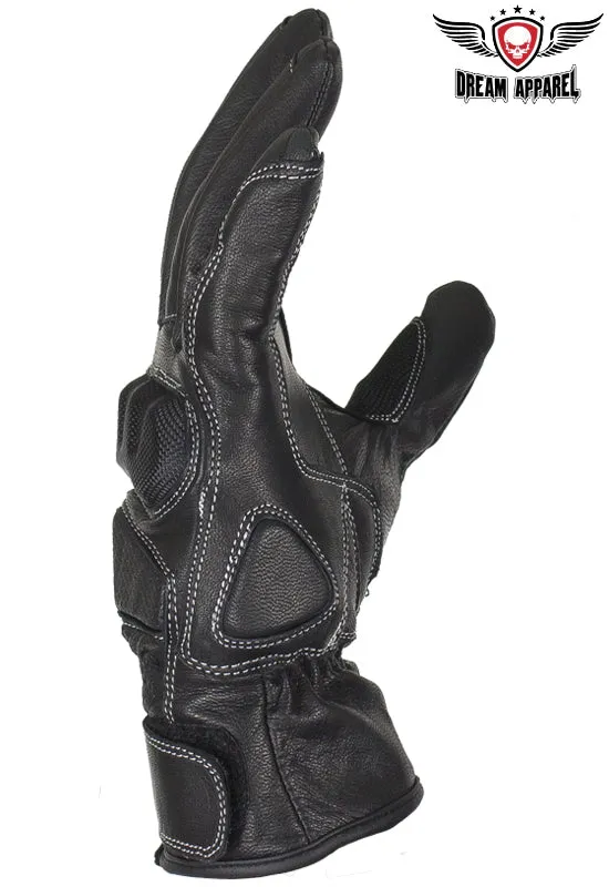 Full Finger Leather Riding Gloves