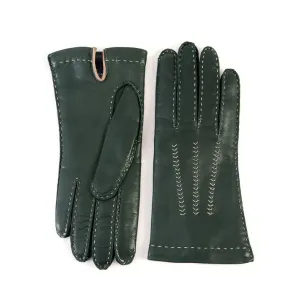 Gala Gloves Forest Green Hand Stitched Nappa Glove With Lining