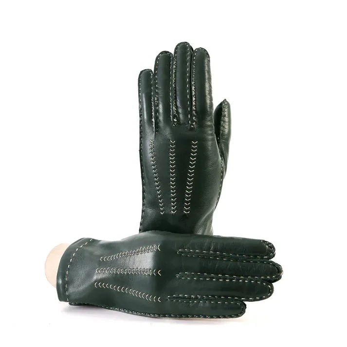 Gala Gloves Forest Green Hand Stitched Nappa Glove With Lining