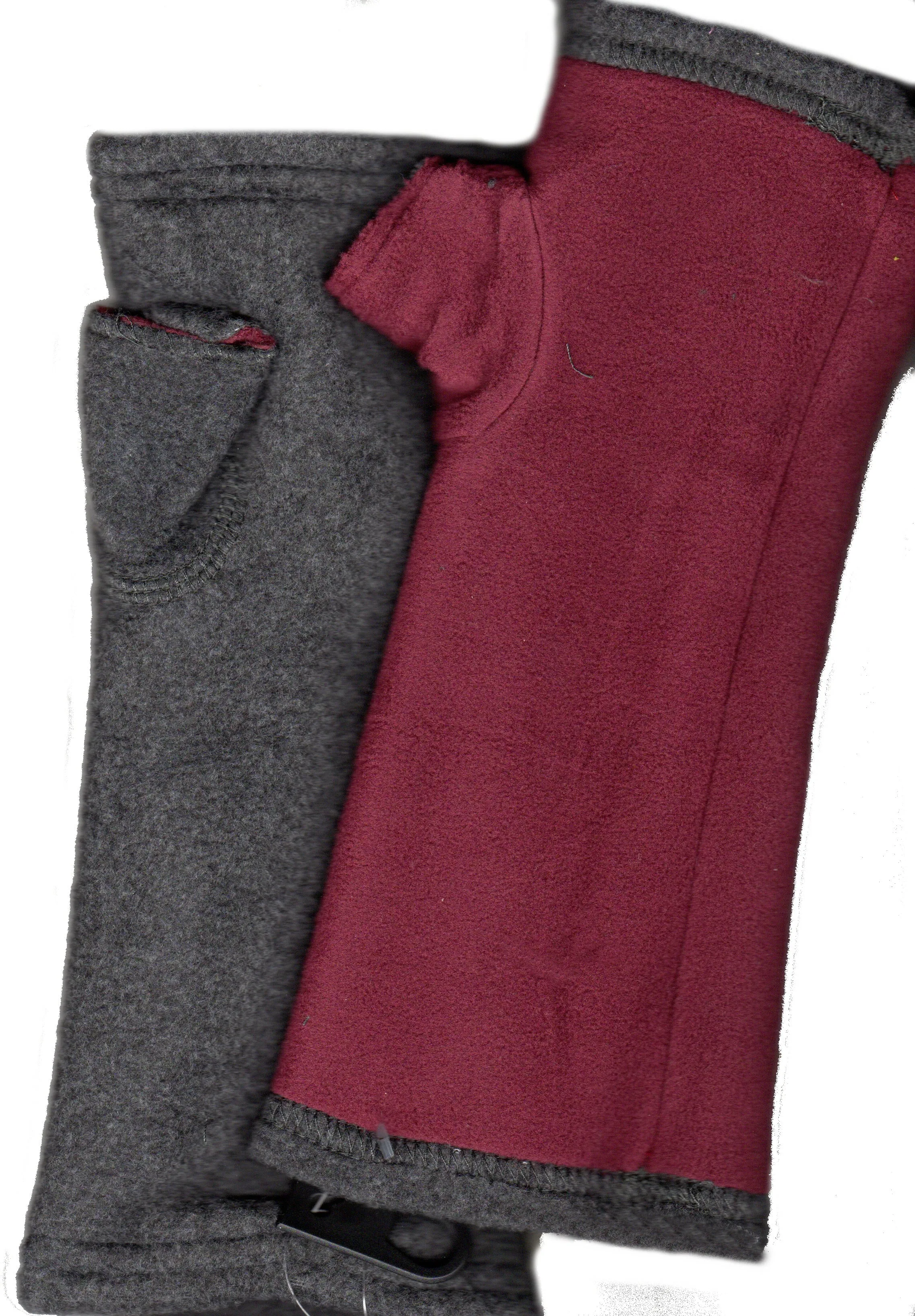 Lauer Reversible Microfleece Fingerless Gloves