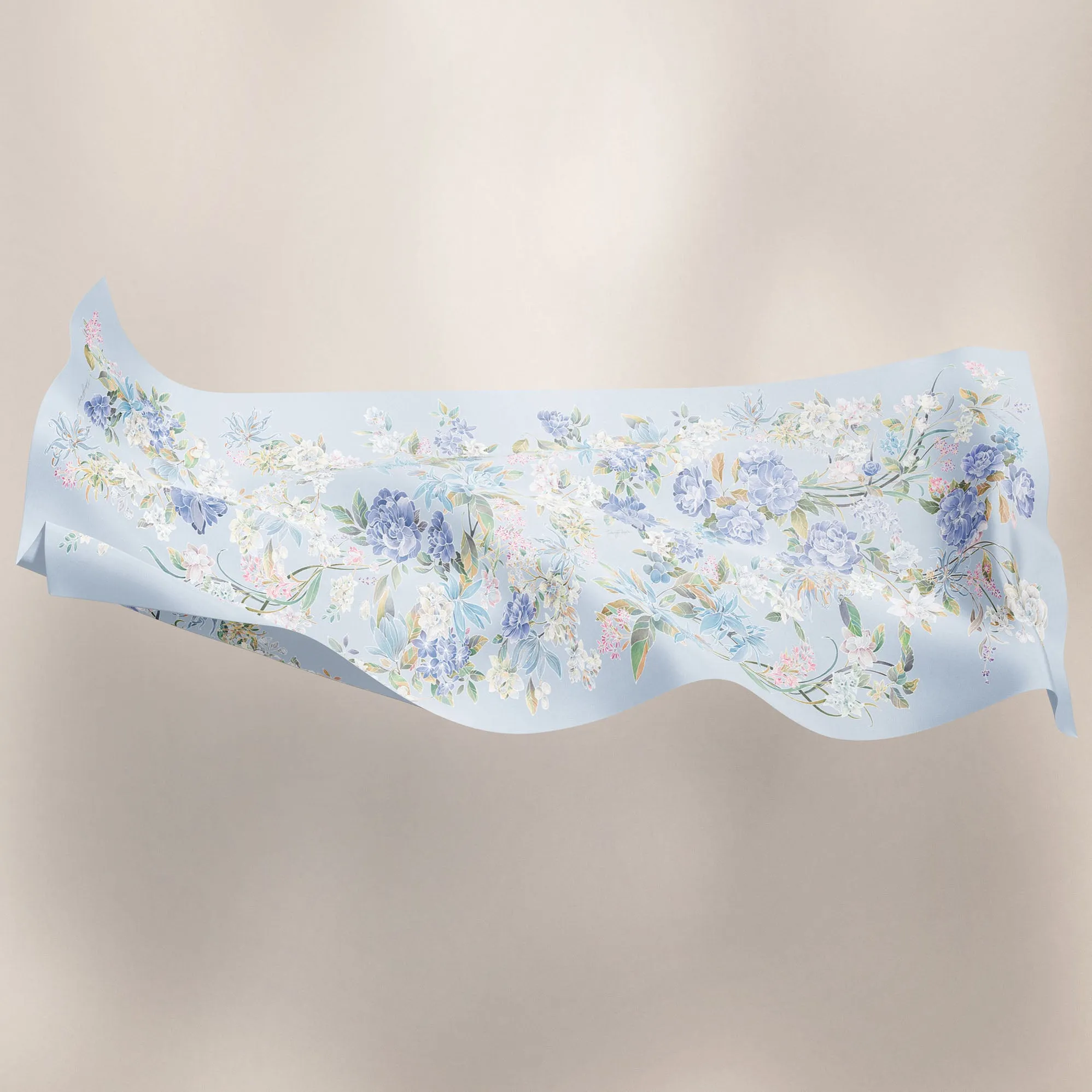 LE Batik Floral in Powder Blue