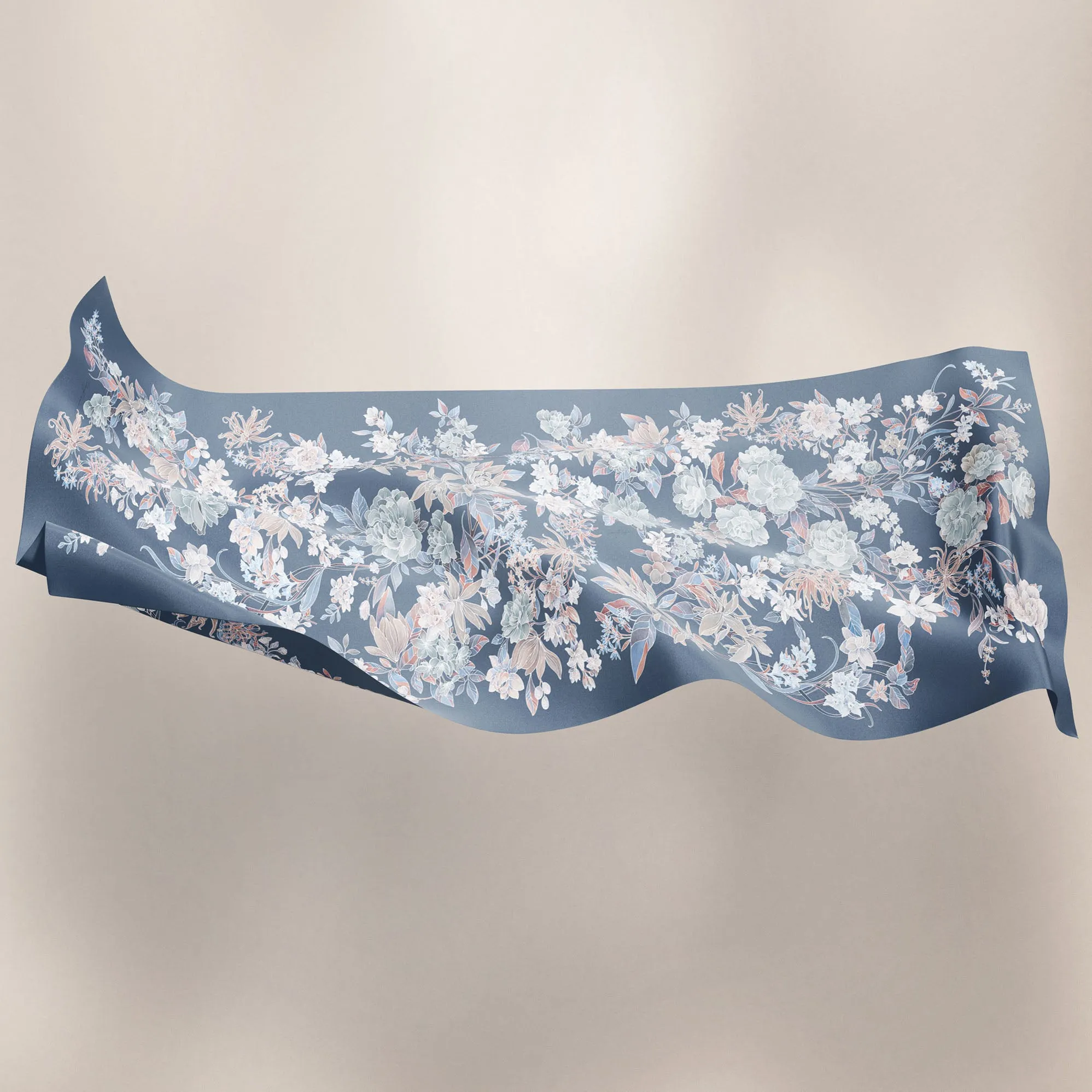 LE Batik Floral in Steelblue