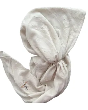 Light Cream Bamboo Pre-Tied Bandanna with Full Grip