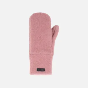 Merino Wool Fleece Mittens - Shadow Rose