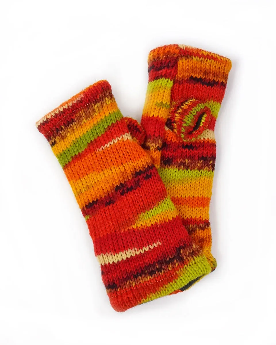 Multi-Striped Fingerless Gloves