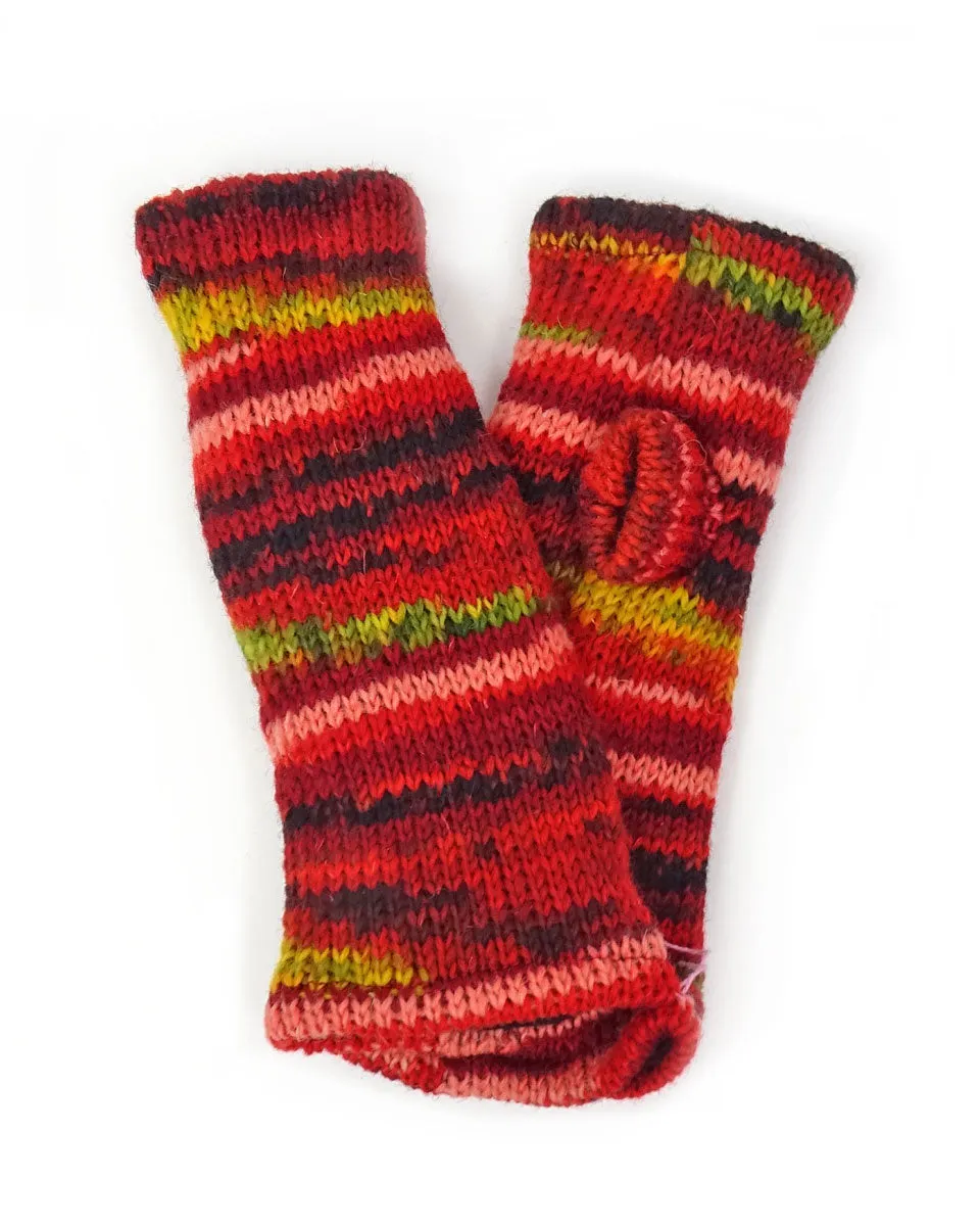 Multi-Striped Fingerless Gloves