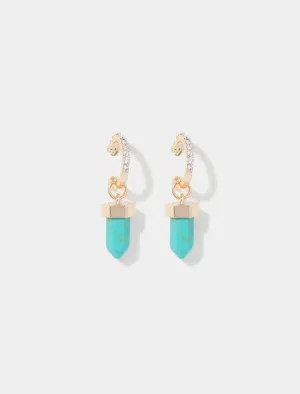 Niara Natural Stone Hoop Earrings