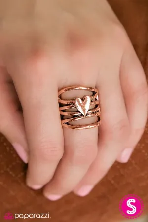 Paparazzi Ring ~ Racing Heart - Copper