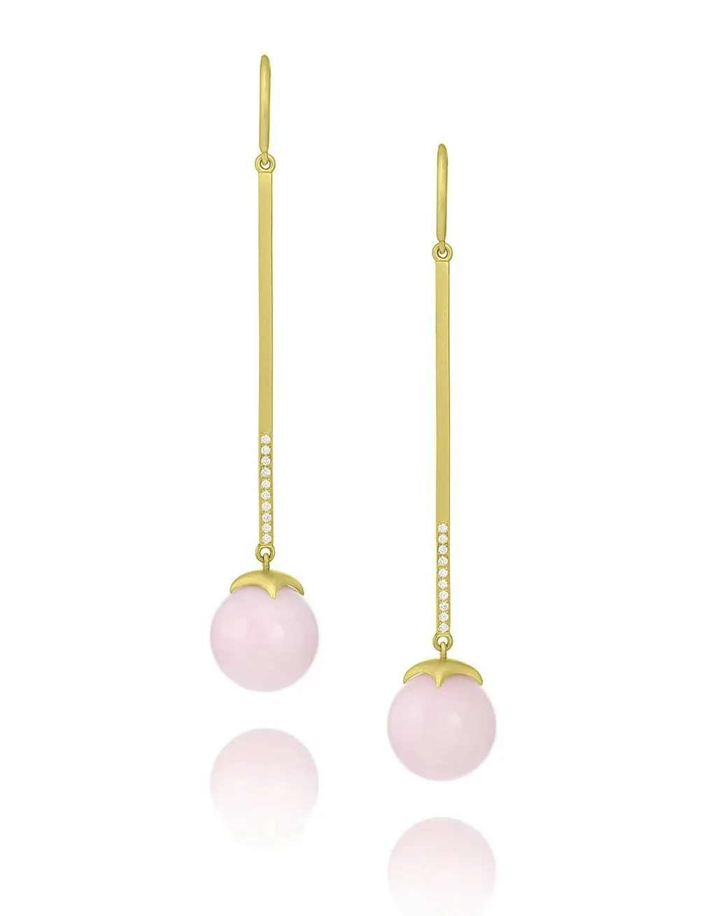 Pink Opal Bahari Bar Earrings