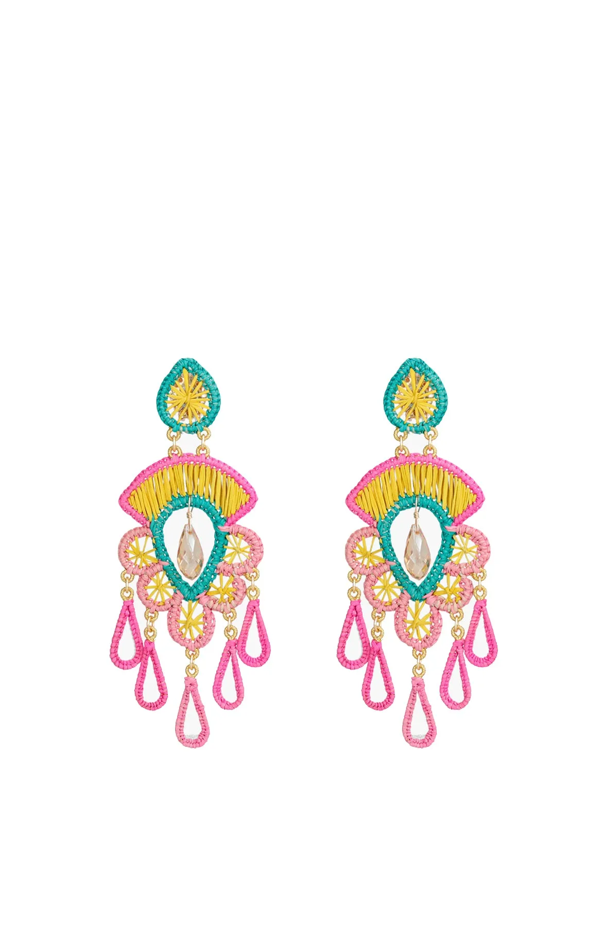 Pink Statement Summer Drop Earrings