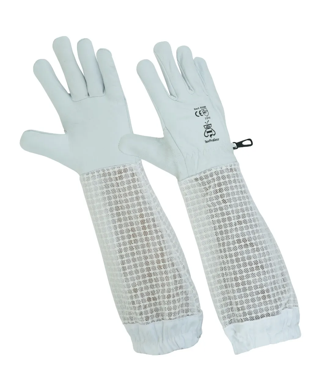 Premium Goat Skin Beekeeper Gloves | Sting-Proof Durability for Beekeeping Suit & Jacket | White