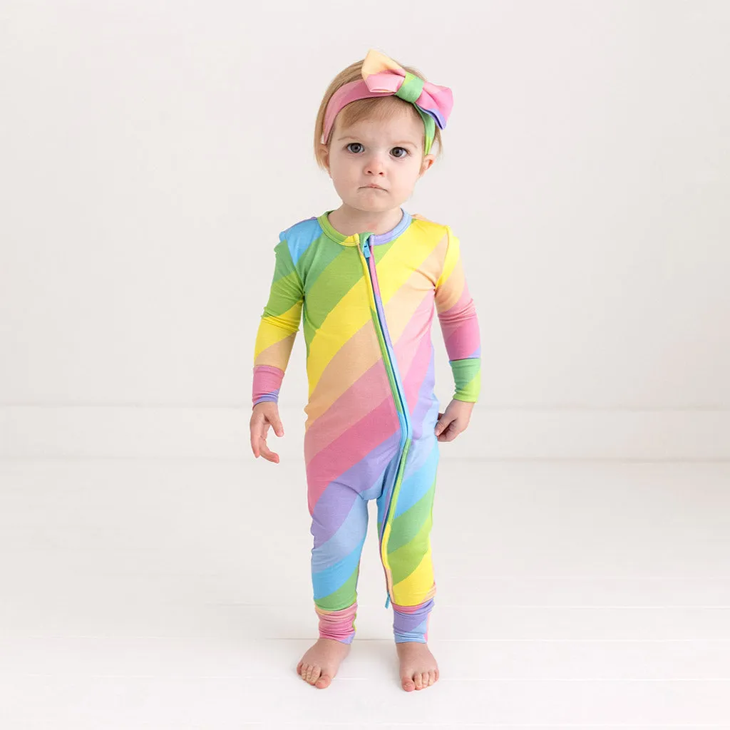 Rainbow Stripe Convertible One Piece