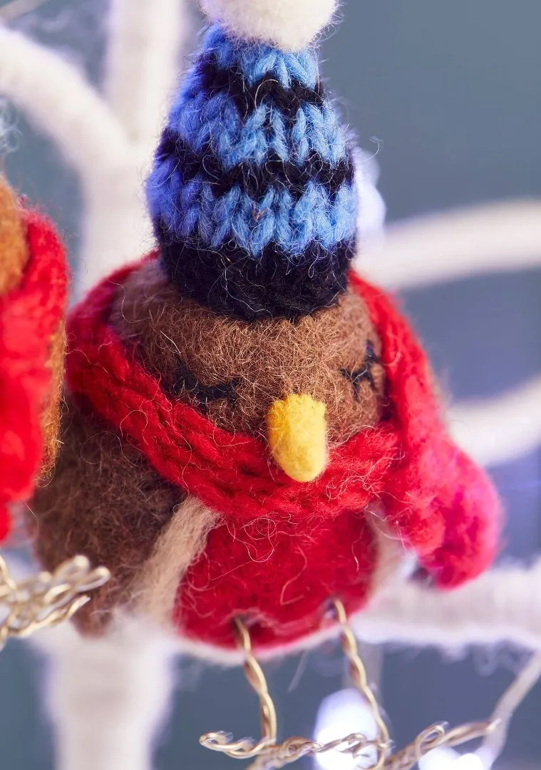 Standing Bird Knitted Hat & Scarf, Nepal