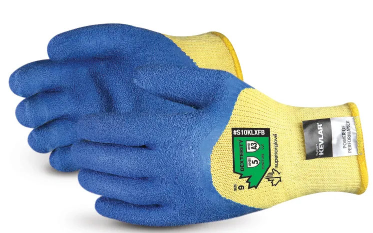 Superior Glove Dexterity Kevlar Knit Gloves with 3/4 Latex Palm