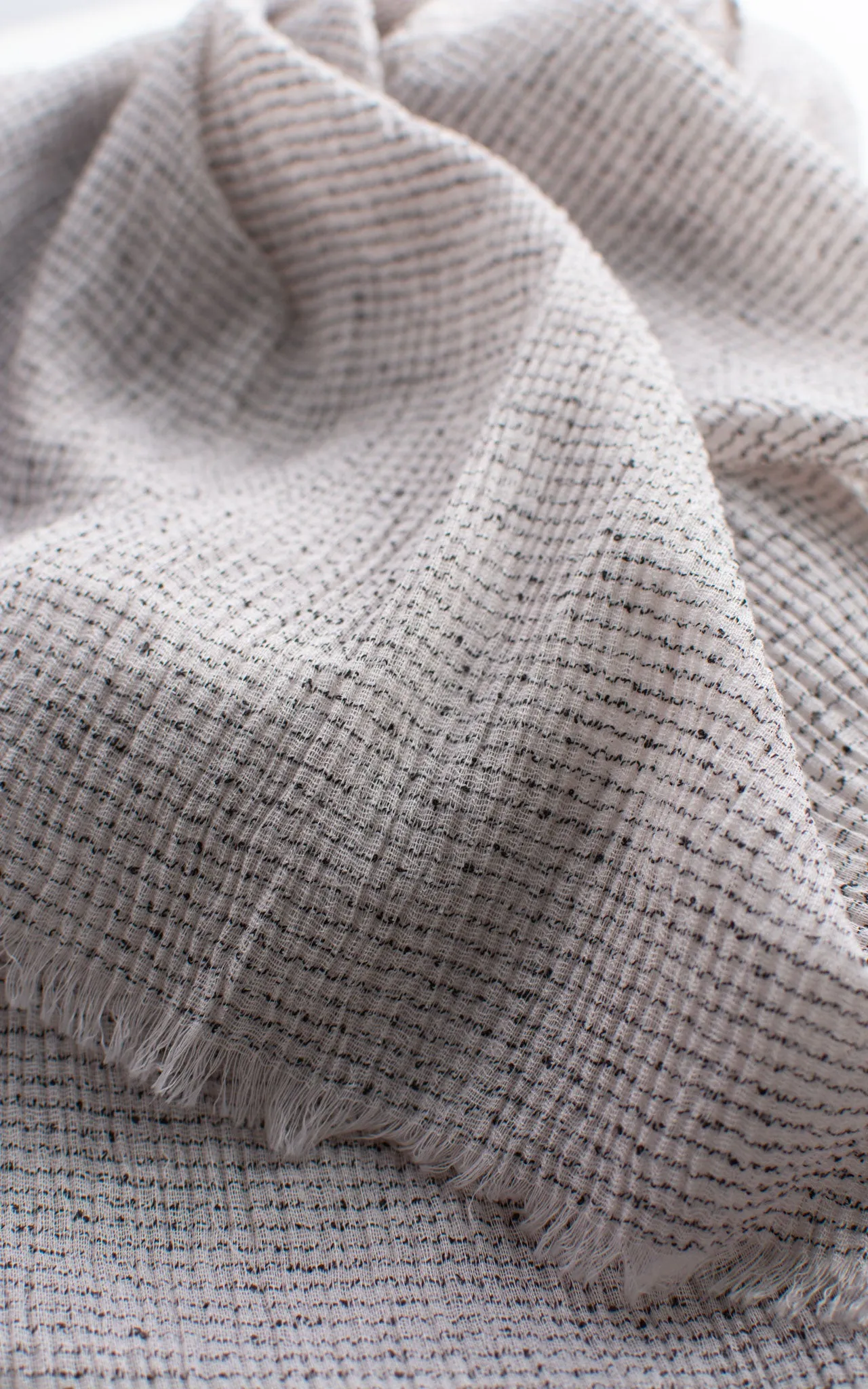 Textured Plain Scarf | Oatmeal