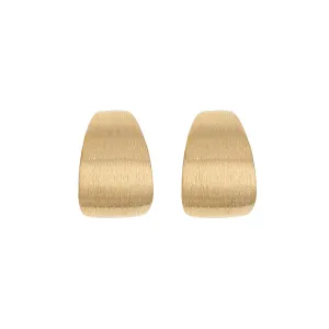 The Hoop Station Matt Sculpted Earrings - Gold