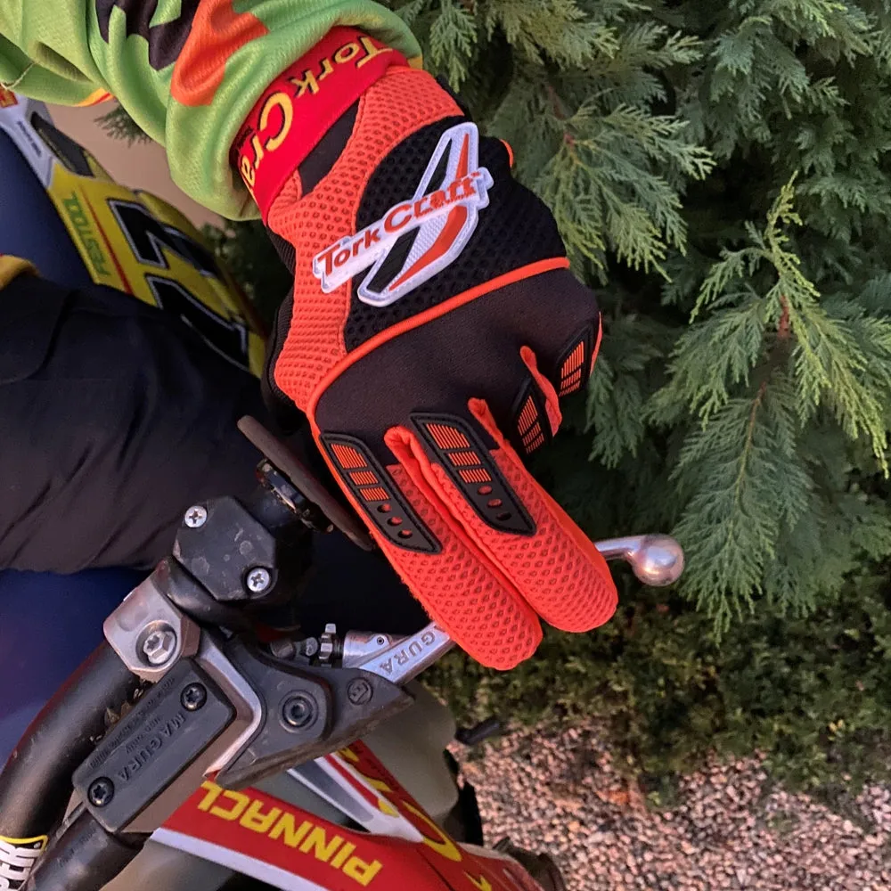 TORK CRAFT LIMITED EDIT. 2XL RACING GLOVE ORANGE SYN. LEATHER GL124