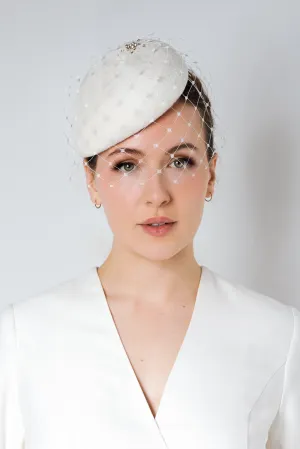 Wedding Veil Hat - Olive