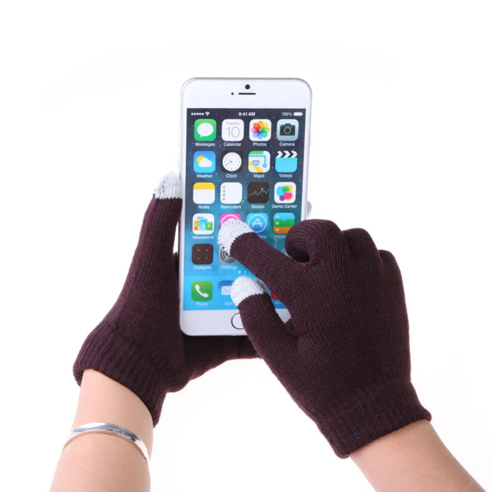 Women Men Touch Screen Soft Cotton Winter Gloves Warmer Smart For All phones