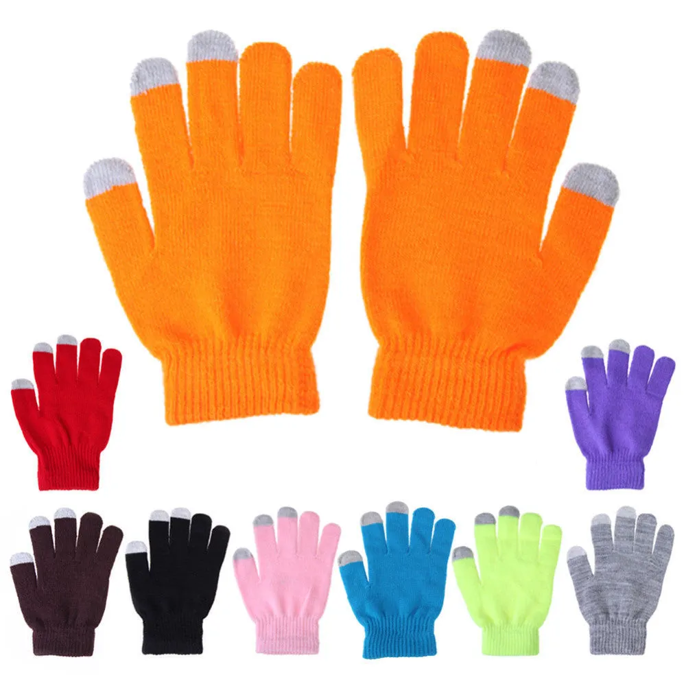 Women Men Touch Screen Soft Cotton Winter Gloves Warmer Smart For All phones