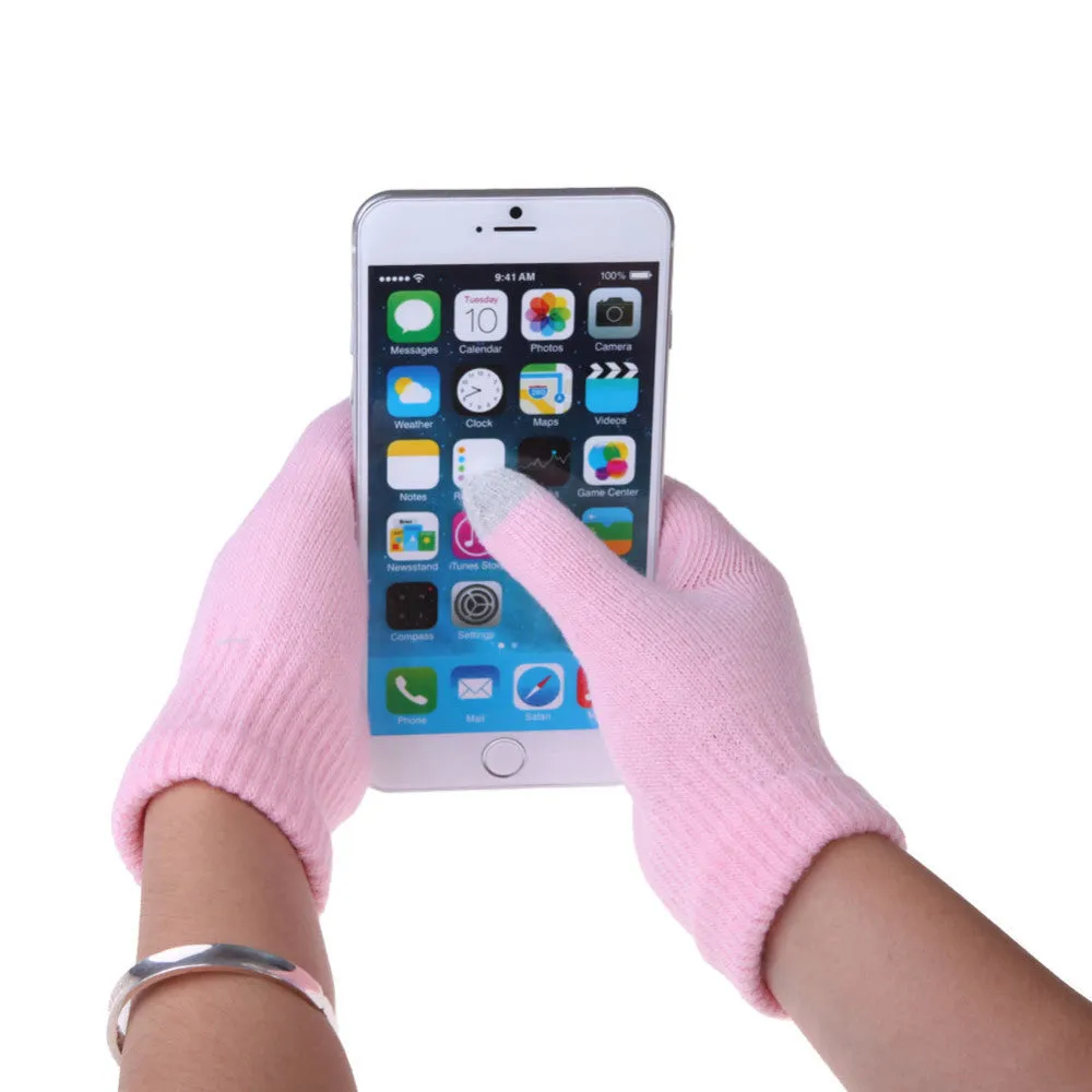 Women Men Touch Screen Soft Cotton Winter Gloves Warmer Smart For All phones