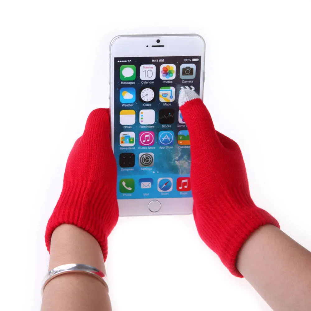 Women Men Touch Screen Soft Cotton Winter Gloves Warmer Smart For All phones