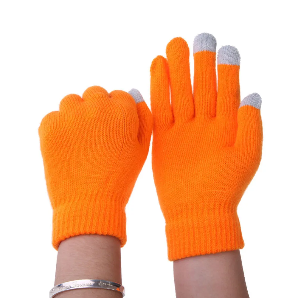 Women Men Touch Screen Soft Cotton Winter Gloves Warmer Smart For All phones