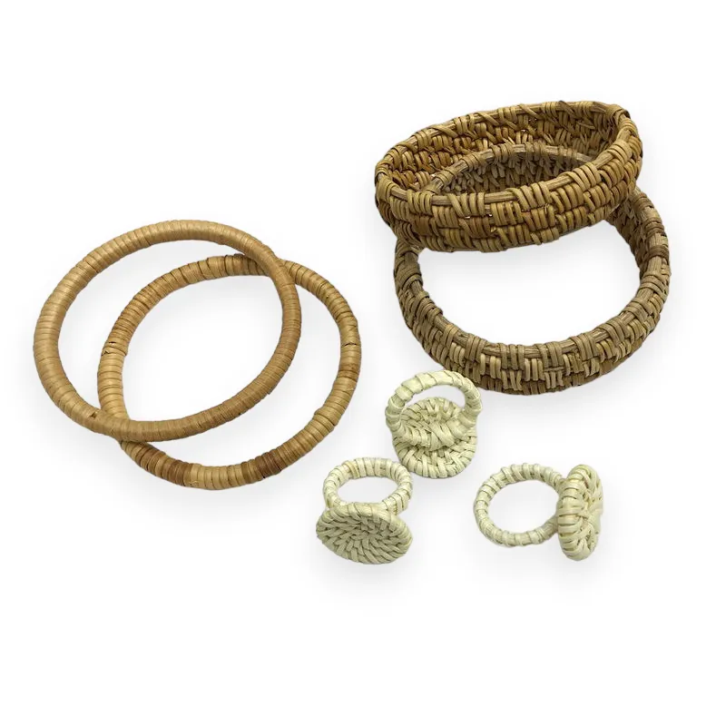 Woven Rattan Bracelet and Ring